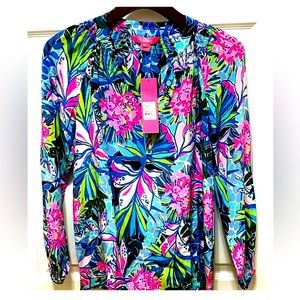 NWT LILLY PULITZER XXS ELSA SILK ONYX YOU ME AND GIRAFFEE